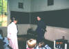 Mel Erickson Carr speaking at Galena School house in 1999