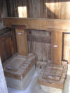 inside the outhouse